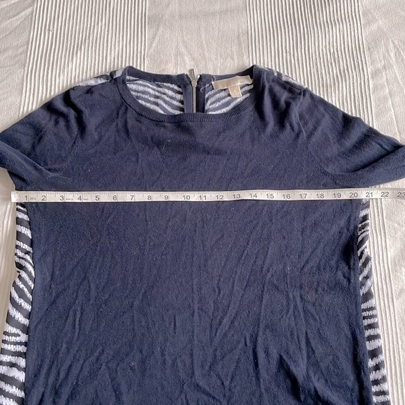 Michael Michael Kors Zebra Print Mixed Media Top Size Medium - Picture 4 of 6